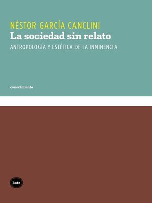 cover image of La sociedad sin relato